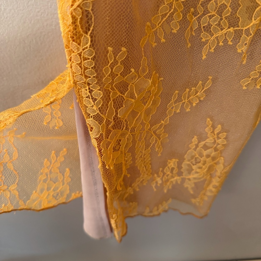 Loba carmen Corset Top pants set lilac Orange flares lace outfit 2 pc Revolve S - Picture 16 of 16